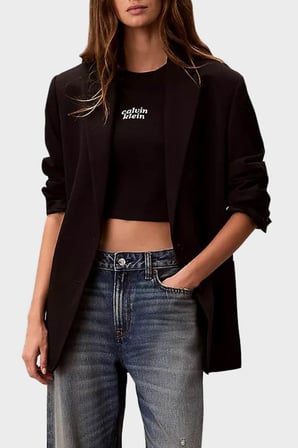 Calvin Klein Pamuklu Regular Fit Logolu Bisiklet Yaka T Shirt LV047G828GUB1 Bayan T SHİRT LV047G828G UB1 SİYAH
