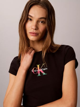 CALVIN KLEIN Kadın Marka Logolu Günlük Kullanıma Uygun SİYAH T-Shirt LV047G832G UB1