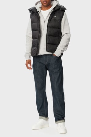 Calvin Klein Kapitoneli Çıkarılabilir Kapüşonlu Yaka Şişme Yelek LV04RG514GUB1 Erkek YELEK LV04RG514G UB1 SİYAH