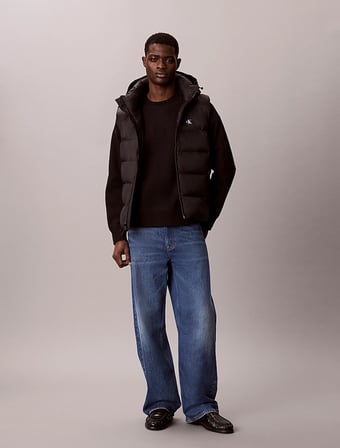 CALVIN KLEIN Erkek Marka Logolu Günlük Kullanıma Uygun SİYAH Yelek LV04RG514G UB1