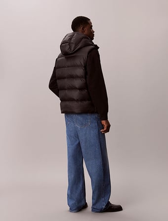 CALVIN KLEIN Erkek Marka Logolu Günlük Kullanıma Uygun SİYAH Yelek LV04RG514G UB1