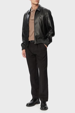 Calvin Klein Logolu Regular Fit Ceket Yaka Mont LV04RG406GUB1 Erkek MONT LV04RG406G UB1 SİYAH