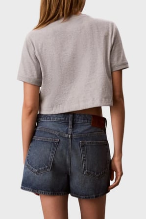 Calvin Klein Pamuklu Regular Fit Logolu Bisiklet Yaka T Shirt LV047G288GP79 Bayan T SHİRT LV047G288G P79 GRİ