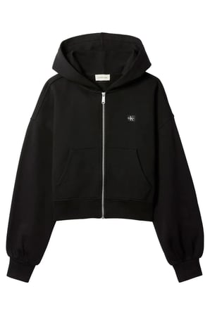 FRENCH TERRY WOVEN L, UB1 Siyah Kadın Ceket
