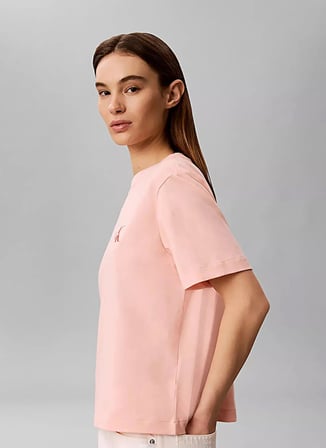 Calvin Klein Jeans Turuncu Kadın Bisiklet Yaka Logo Baskılı T-Shirt LV047G826G4TJ