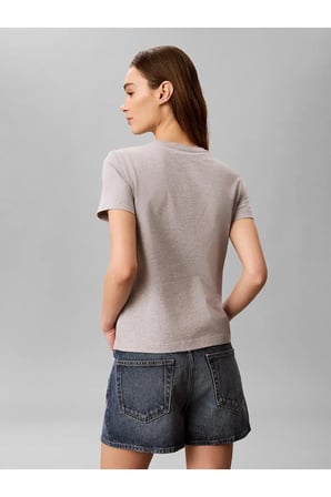 SS WOVEN LABEL CLASS, P79 Gri Kadın T-Shirt