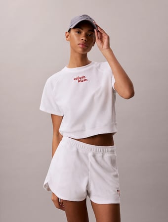 CALVIN KLEIN Kadın Marka Logolu Günlük Kullanıma Uygun Beyaz Sweatshirt LV047G287G YAF