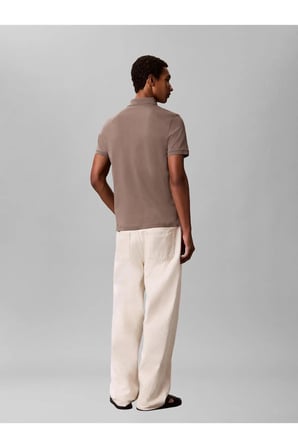SS Slim Supima Zip Polo Erkek Polo Yaka T-Shirt Gri