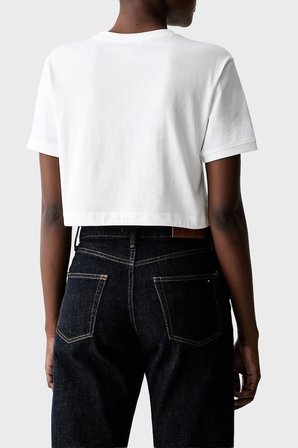 Calvin Klein Pamuklu Logolu Regular Fit Bisiklet Yaka T Shirt LV047G288GYAF Bayan T SHİRT LV047G288G YAF BEYAZ
