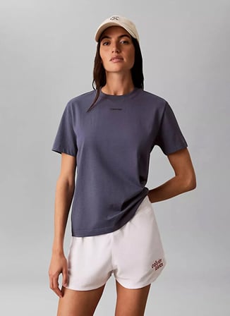 Calvin Klein İndigo Kadın Bisiklet Yaka T-Shirt LV147C857GXL7