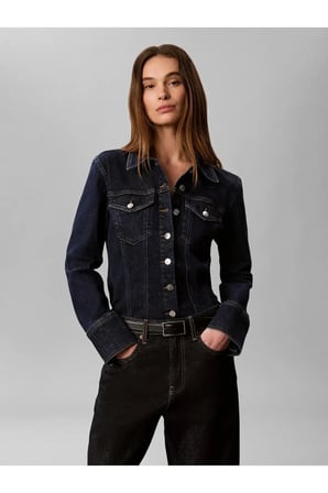 SCULPT TRUCKER SHIRT, N8D Lacivert Kadın Kot Gömlek