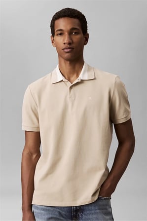 Ss Casual Pique Collar Block Pol Erkek Polo Yaka T-Shirt Gri