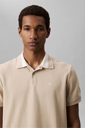 Ss Casual Pique Collar Block Pol Erkek Polo Yaka T-Shirt Gri