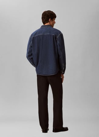 Calvin Klein Jeans Denim Gömlek, L, Mavi