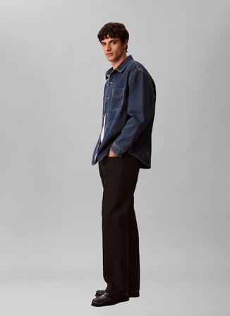 Calvin Klein Jeans Denim Gömlek, L, Mavi
