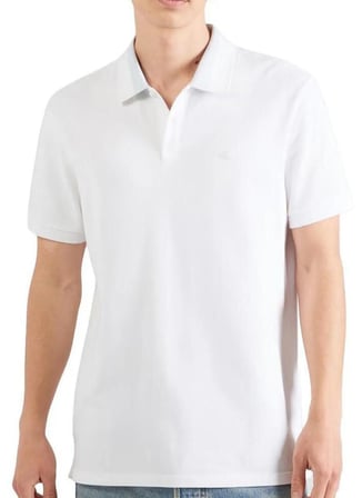 Calvin Klein Jeans Beyaz Erkek Polo T-Shirt LV04RG234GYAF SS CASUAL PIQUE COLL