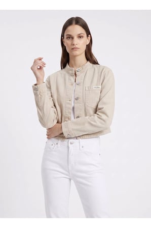 Jeans Bej Kadın Denim Ceket LV047G743G3M3
