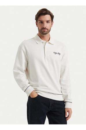 Jeans Beyaz Erkek Baskılı Sweatshirt LV04RG202GYAS LS 350GSM TERRY PIPE