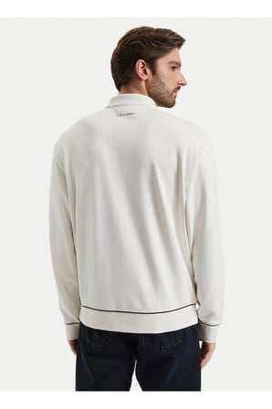 Jeans Beyaz Erkek Baskılı Sweatshirt LV04RG202GYAS LS 350GSM TERRY PIPE