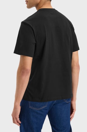 Calvin Klein % 100 Pamuk Bisiklet Yaka Logolu T Shirt LV04LG813GUB1 Erkek T SHİRT LV04LG813G UB1 SİYAH