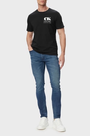 Calvin Klein Pamuklu Slim Fit Normal Bel Jeans LV04RG794GXHM Erkek KOT PANTOLON LV04RG794G XHM MAVİ