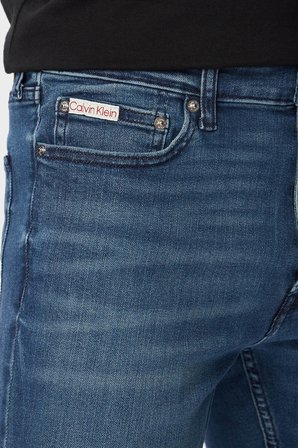 Calvin Klein Pamuklu Slim Fit Normal Bel Jeans LV04RG794GXHM Erkek KOT PANTOLON LV04RG794G XHM MAVİ