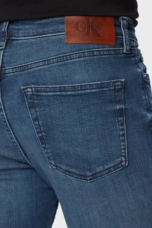 Calvin Klein Pamuklu Slim Fit Normal Bel Jeans LV04RG794GXHM Erkek KOT PANTOLON LV04RG794G XHM MAVİ