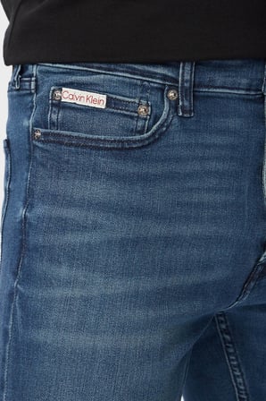 Calvin Klein Pamuklu Slim Fit Normal Bel Jeans LV04RG794GXHM Erkek KOT PANTOLON LV04RG794G XHM MAVİ