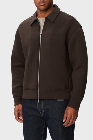 Calvin Klein Logolu Regular Fit Fermuarlı Sweat LV04RG227GTO2 Erkek SWEAT LV04RG227G TO2 KAHVE
