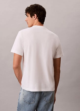 Calvin Klein Jeans Beyaz Erkek T-Shirt LV04RG220GYAF SS 30S JERSEY EASY M