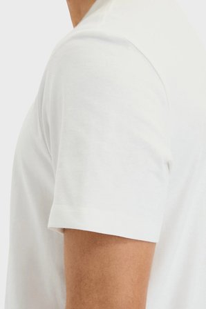 Calvin Klein % 100 Pamuk Bisiklet Yaka Logolu T Shirt LV04LG813GYAF Erkek T SHİRT LV04LG813G YAF BEYAZ
