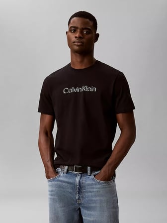 CALVIN KLEIN Erkek Marka Logolu Günlük Kullanıma Uygun SİYAH T-Shirt LV04LG809G UB1