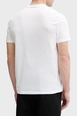 Calvin Klein % 100 Pamuk Slim Fit Logolu Bisiklet Yaka T Shirt Erkek T SHİRT LV04RG837G YAF BEYAZ