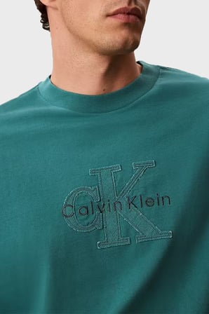 Calvin Klein % 100 Pamuk Relaxed Fit Logolu T Shirt LV04RG814G8ZU Erkek T SHİRT LV04RG814G 8ZU PETROL