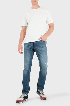 Calvin Klein Pamuklu Normal Bel Düz Paça Jeans LV04RG776GVXZ Erkek KOT PANTOLON LV04RG776G VXZ MAVİ