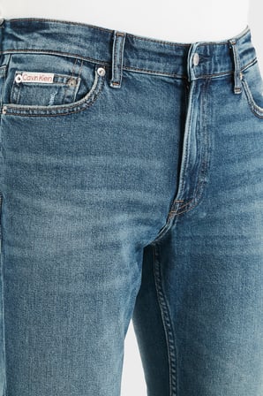 Calvin Klein Pamuklu Normal Bel Düz Paça Jeans LV04RG776GVXZ Erkek KOT PANTOLON LV04RG776G VXZ MAVİ