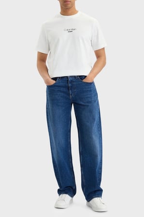 Calvin Klein Logolu Pamuklu Regular Fit Bisiklet Yaka T Shirt LV04RB824GYAF Erkek T SHİRT LV04RB824G YAF BEYAZ