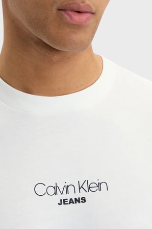 Calvin Klein Logolu Pamuklu Regular Fit Bisiklet Yaka T Shirt LV04RB824GYAF Erkek T SHİRT LV04RB824G YAF BEYAZ