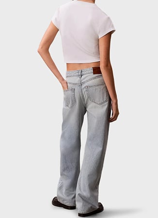 Calvin Klein Jeans Buz Mavisi Kadın Straight Denim Pantolon LV047G797G1XO