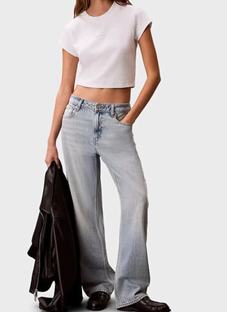 Calvin Klein Jeans Buz Mavisi Kadın Straight Denim Pantolon LV047G797G1XO