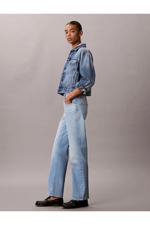 Kadın Yüksek Bel Straight Fit Lapis Jean