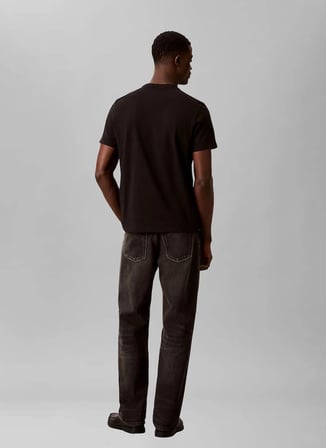 Calvin Klein Siyah Erkek Bisiklet Yaka Baskılı T-Shirt LV04LG811GUB1_SS 30s EU SPW MTL ST