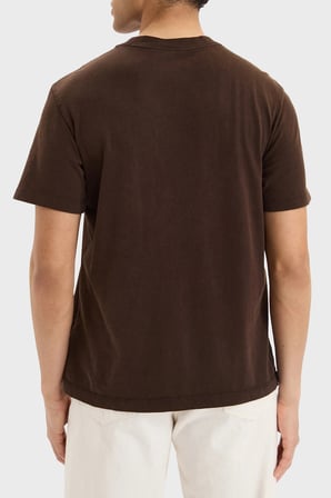 Calvin Klein Logolu Pamuklu Regular Fit Bisiklet Yaka T Shirt LV04RB824GTO2 Erkek T SHİRT LV04RB824G TO2 KAHVE