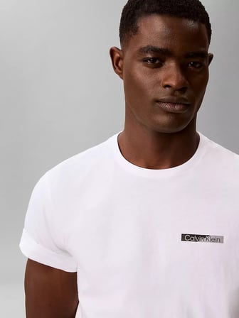 CALVIN KLEIN Erkek Marka Logolu Günlük Kullanıma Uygun Beyaz T-Shirt LV04LG810G YAF