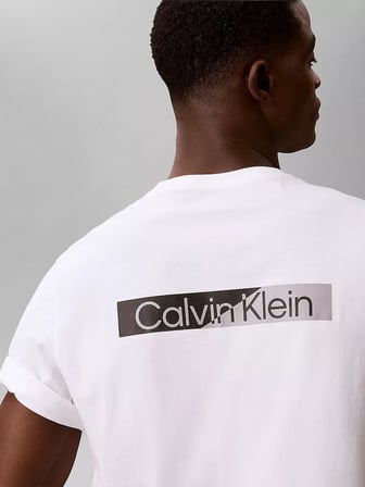 CALVIN KLEIN Erkek Marka Logolu Günlük Kullanıma Uygun Beyaz T-Shirt LV04LG810G YAF