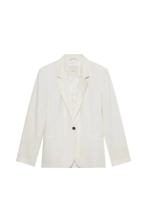 LINEN BLEND BLAZER, YAS Kadın Beyaz Ceket