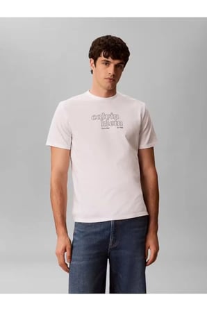 BEYAZ LOGOLU ERKEK T-SHIRT