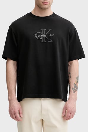 Calvin Klein % 100 Pamuk Relaxed Fit Logolu T Shirt LV04RG814GUB1 Erkek T SHİRT LV04RG814G UB1 SİYAH