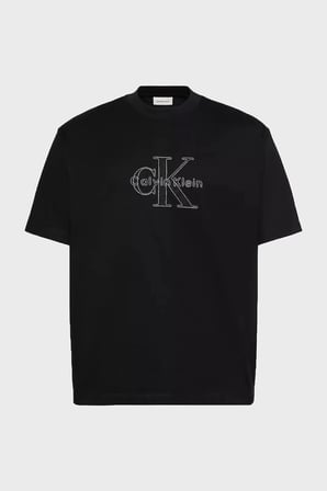 Calvin Klein % 100 Pamuk Relaxed Fit Logolu T Shirt LV04RG814GUB1 Erkek T SHİRT LV04RG814G UB1 SİYAH