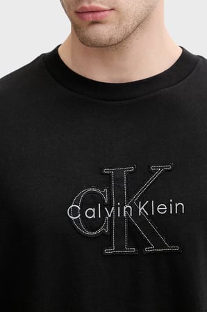 Calvin Klein % 100 Pamuk Relaxed Fit Logolu T Shirt LV04RG814GUB1 Erkek T SHİRT LV04RG814G UB1 SİYAH